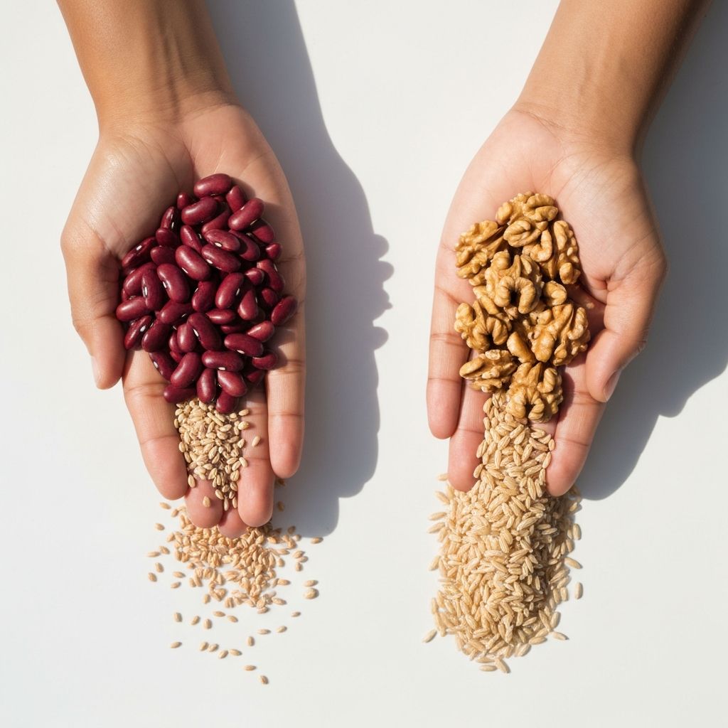 Symmetrical arrangement of different protein sources
